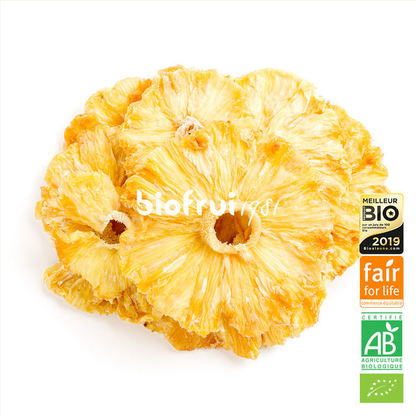 Ananas cayenne séché en rondelles equitable bio - 1
