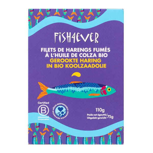 Filets de hareng fumé à l'huile de colza bio - 1