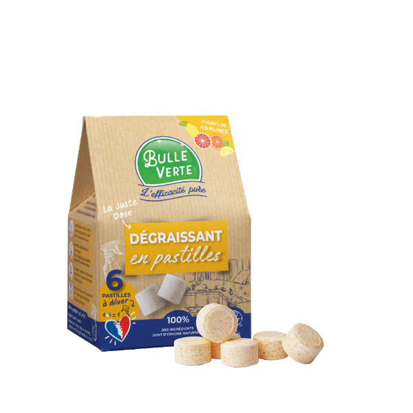 Bulle Verte -- Dégraissant en pastille à diluer - 6 pastilles