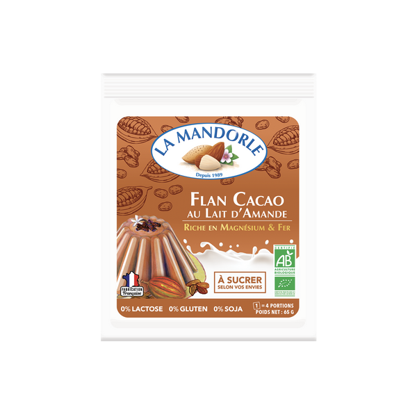 La Mandorle -- Flan chocolat au lait d'amande bio - (4 portions)