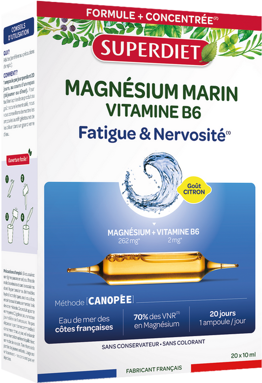 Magnésium marin et vitamine b6 goût citron (fatigue, système nerveux) - 1