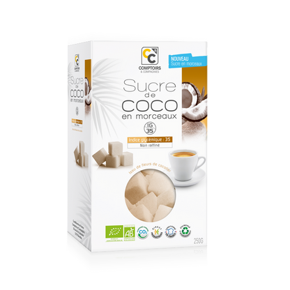 Comptoirs & Compagnies -- DDM 28.11.2024 Sucre de fleur de cocotier bio en morceaux - 250 g