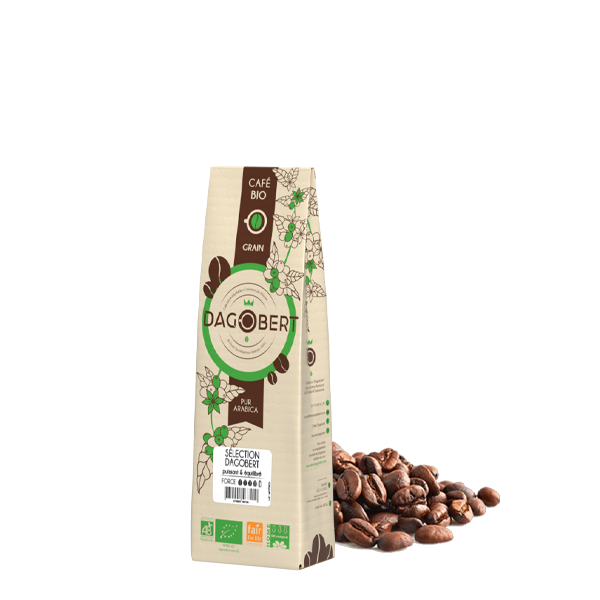 Les Cafés Dagobert -- Mélange sélection 100% arabica bio et équitable - grains - 250 g